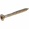 Hillman Wood Screw, #8, 1-3/4 in, Zinc Yellow Steel Flat Head Torx Drive 42469